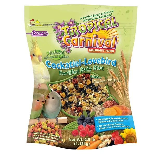 2.5 Lb F.M. Brown Tropical Carnival Natural Cockatiel/Lovebird - Health/First Aid